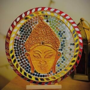 Golden Buddha Meditative Wall Plate