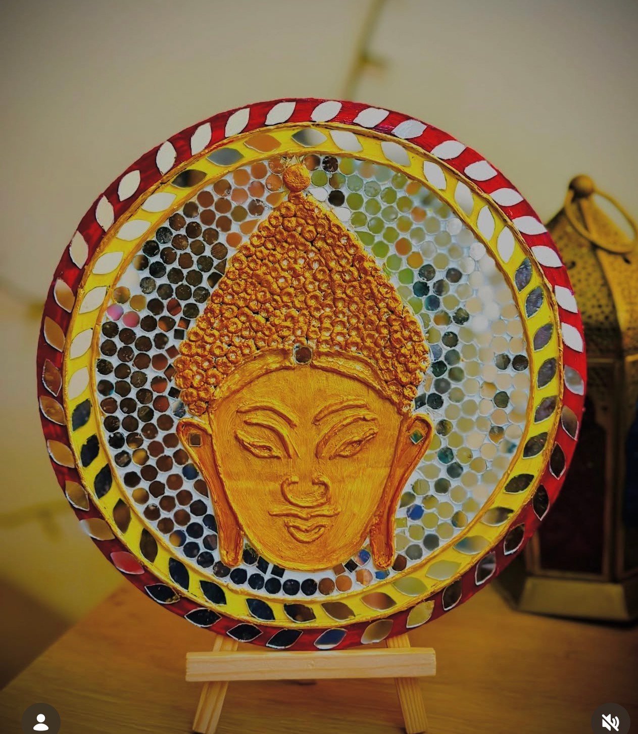 Golden Buddha Meditative Wall Plate - Image 2