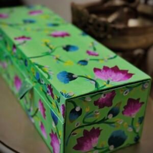 Floral Hand-Painted Storage Box