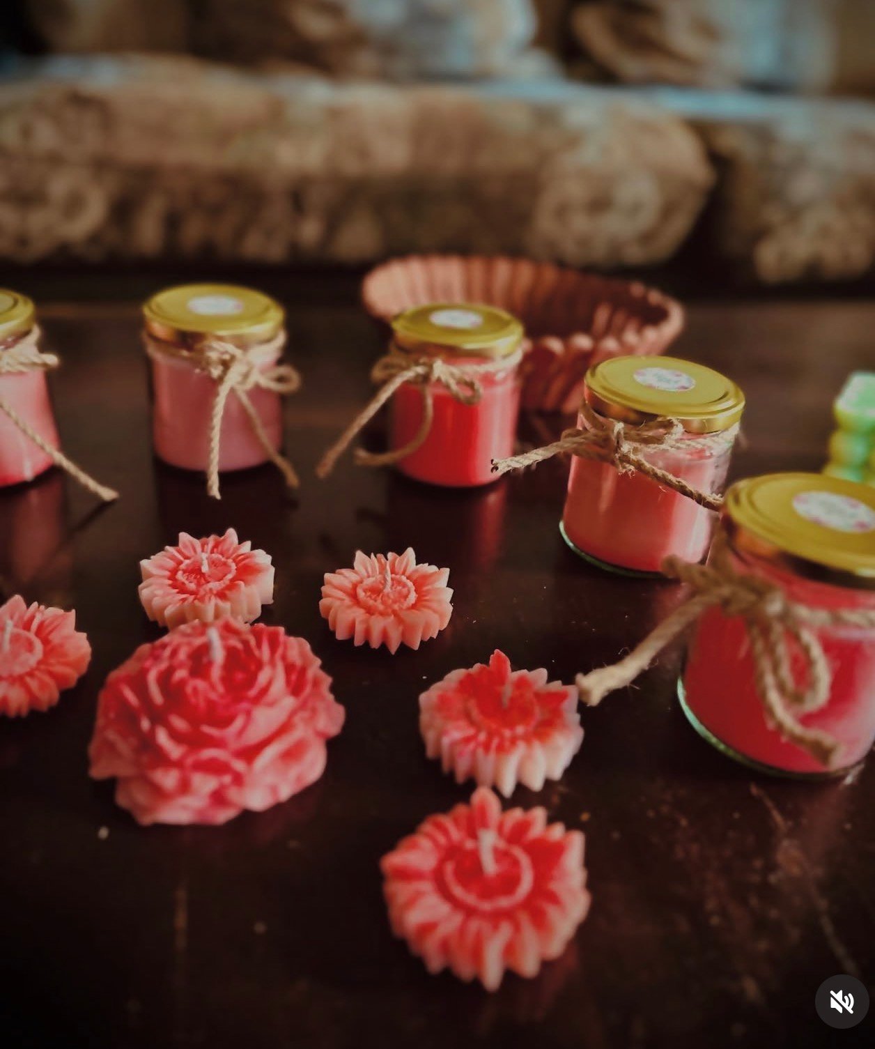 Rustic Jar & Floral Soy Candles Combo