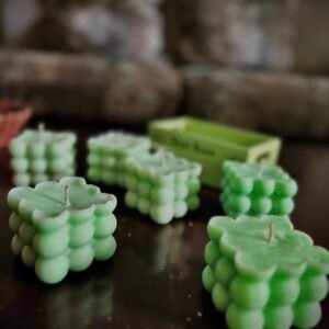 Sage Green Bubble Cube Candles